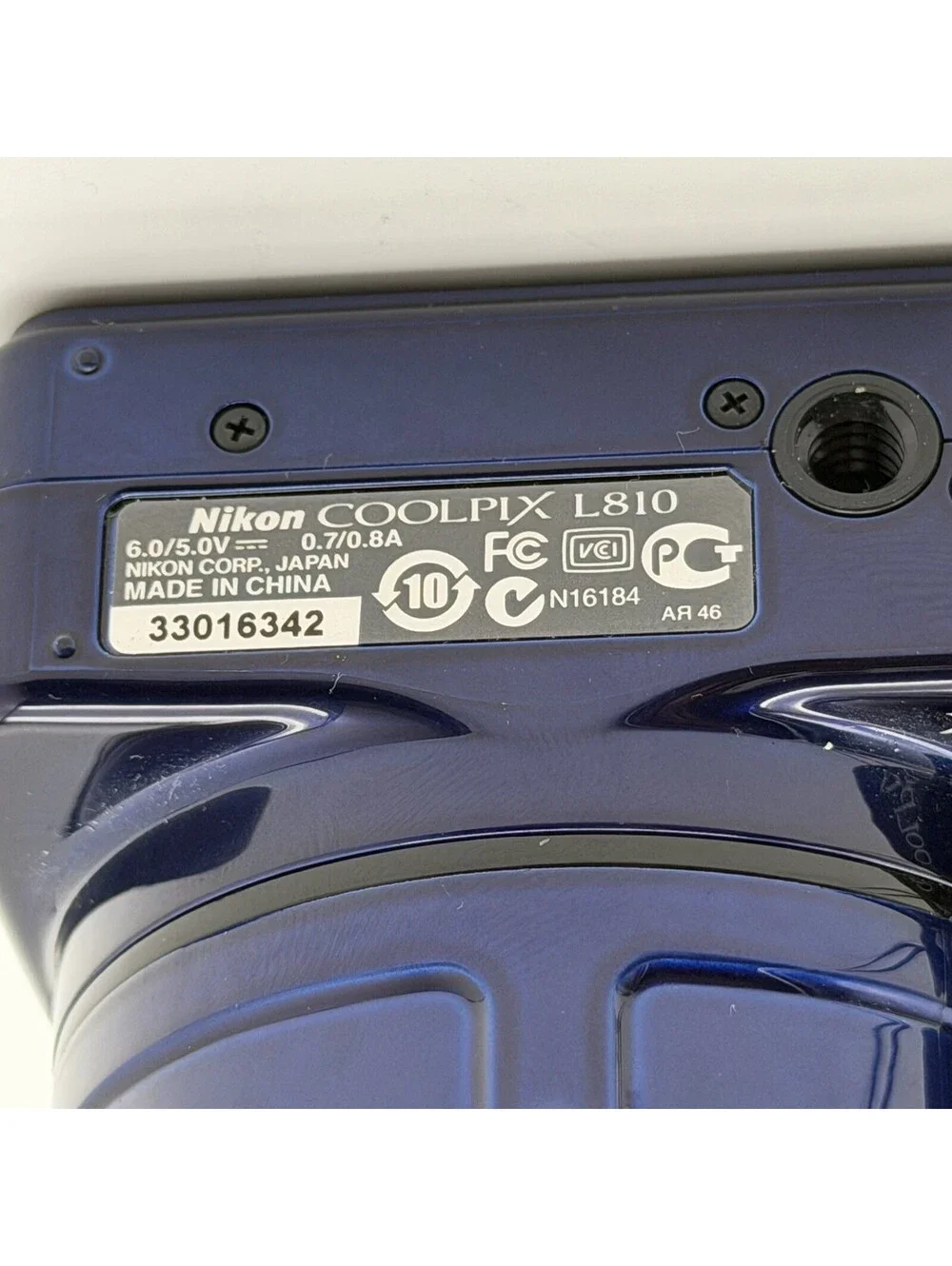 Nikon COOLPIX L810 16.1MP 26x Optical Zoom Digital Camera Blue FOR PARTS